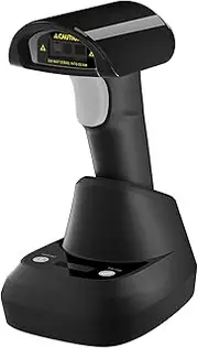 Wirel 2D 1D Barcode Scanner BT+2.4G+USB Wired Connection High Scanning with Pedestal Wirel Charging Stand and O Display for Paper and Screen Codes Reader Compatible with Windows