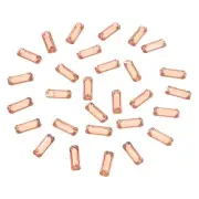 720pcs Flat Back Rectangle Acrylic Rhinestones Beads, 19x7mm, Light Brown