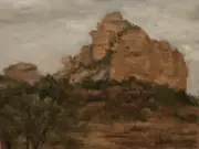 Cloudy Morning In Sedona, Arizona - Original Oil Painting