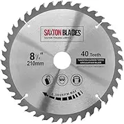 Saxton TCT Circular Wood Saw Blade 210mm x 30mm x 40T for Festool Bosch Makita Dewalt fits 216mm saws