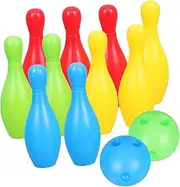 Happyyami Outdoor Bowling Game for Boys and Girls 1 Set Mini Bowling Pins Ball Develop Coordination Skills