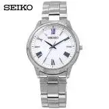 【SEIKO精工】太陽能中型石英鋼帶錶-白面(SBPL007)