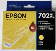 NEW GENUINE - EPSON 702XL YELLOW INK CARTRIDGES - T702XL420 09 / 2025