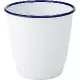 《Utopia》琺瑯茶杯(藍白500ml) | 水杯 茶杯 咖啡杯 露營杯 琺瑯杯
