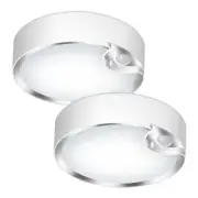 Motion Sensor Ceiling Light Battery Operated Indoor LED Ceiling White-2 Pack