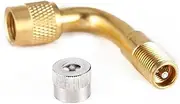 90 Degree Valve Extension Tyre Brass Stem Adapter Core Cap Car Bike Truck