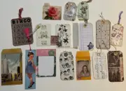 10+ Handmade Junk Journal Cluster Embellishments Tag Ephemera Collage Vintage L1