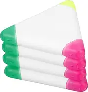 SHOWERORO 4pcs Creative Shape Highlighters Portable Multicolored Mark Pens for Students for Scrapbooking Notes and Journaling Enhance Concentration with Bright Colors
