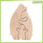 [CUTICATECBTW] 木製動物裝飾品心形木製裝飾品桌面裝飾
