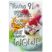 Smile Energy Wow Colourful 9th Birthday Card