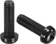 uxcell 100Pcs M6x20mm Threaded Nylon Phillips Cross Pan Head Machine Screws Bolts Black