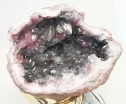 PINK AMETHYST - AUTHENTIC GEODE NATURAL CRYSTAL MINERAL ARGENTINA -164g