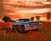 Paint by Numbers kit with Frame, 19.7x15.7in - Road without borders - 10506