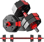 Adjustable Weights Dumbbells Set, Non-Rolling Adjustable Dumbbell Set, Free Weights Dumbbells Set Hexagon, Weights Set for Home Gym, 20 Lbs