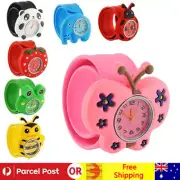 Cartoon Slap Snap On Silicone Digital Wrist Watch Boys Girls Children Kids Gift