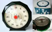 VINTAGE 70'S WIND UP MECHANICAL TIMER CHRONOMETER RINGER KECSKEMET HUNGARY NEW !