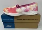 SKECHERS Go Step Lite Sunburst Womens Size 6.5 Shoes Pink Yellow Tie-Dye NEW