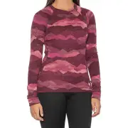 SmartWool Merino 250 Pattern Base Layer Top Women's (Size Small) Festive Fuschia