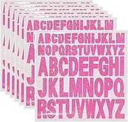 Starboling Letter Stickers,2 Inch+1 Inch Pink Alphabet Sticker,Self Adhesive Vinyl Letter Stickers Mailbox Numbers,for Crafts Outdoor Sign Wall Mailbox Windows Doors Car posterboard