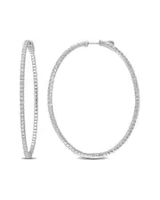 14K 1.26 ct. tw. Diamond Hoops
