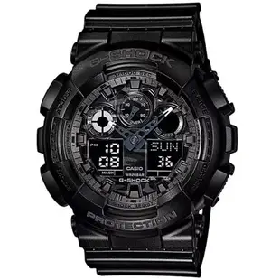 【CASIO 卡西歐】G-SHOCK 超人氣新迷彩軍事戰魂雙顯錶_GA-100CF-1Ａ_黑X灰_51.2mm