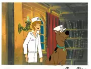 Scooby Doo and Shaggy Cel 13 Ghost Hanna Barbera Production 1985