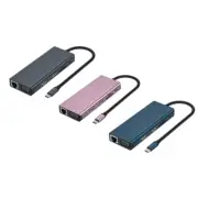 12 in 1 USB C Display Multiple Adapter with VGA Card Reader USB Port