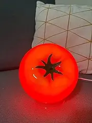 [cozifycasa] Cute Table Lamp for Bedroom Kitchen Living Room Small Cute Night Light Fruit Bedside Side Table Lamp Kawaii Decor Vintage Funky Home Decor for Girls Room (Tomato)