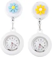 [GAROZATION] 2pcs Pocket Watch Second Hand Watch for Nurses Clip on Watch Nursing Watch Clip on Nurse Watch Ladies Fob Watches for Nurses Nurse Badge Accessories Women Funny Woman