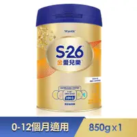 在飛比找PChome24h購物優惠-【惠氏 S-26】金愛兒樂嬰兒配方(再升級版)850gx1罐