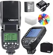GODOX V860II-S Flash w/XProII-S Trigger for Sony, HSS 1/8000s GN60 2.4G TTL 1.5s Recycle Time Li-ion Battery Camera Flash Speedlite Speedlight Light for Sony Cameras (V860II-S)