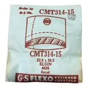 Germanow-Simon Mach (GS) CMT314-15 Watch Crystal 22.9x20.5 NOS Part Flexo Elgin