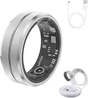 Aippdo Smart Health Ring for Women Men Fitness Tracker with Heart Rate, Blood Oxygen, Sleep Monitoring, Step Counting, IP68 Waterproof for iPhone and Android, No Subscription Fee.Silver 11