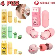 4PCS Earplugs Reusable Anti Noise Reduction Cartoon Sleep Sound Study Ear Plugs