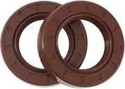 X AUTOHAUX Universal Oil Seal TC Seal Ring Rotary Shaft Seal 35x56x12mm High Pressure FKM Rubber Brown 2 Pcs