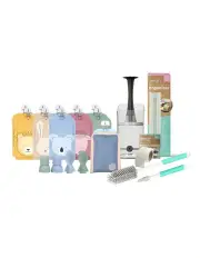 [Cherub Baby] Reusable Baby Food Pouches, Yoghurt Pouches | Bundle Kit in Cerulean/Sage