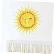 CLISPEED Chic Sun Wall Sticker Creative Decal for Bedroom Living Decor Removable Wall Mural Unique Decorative Sticker for Smooth Surfaces