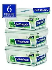 Glasslock Food-Storage Container with Locking Lids Oven and Microvave Safe - ...