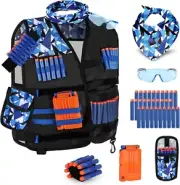 Nerf Tactical Vest Kit for Nerf Guns with Tactical Mask Wrist Dart Pouch