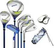 [PGM] Junior Golf Club, NSR Golf Clubs Complete Set Left Handed for Children Kids, 6 Pieces Youth Golf Clubs with Stand Bag and 2 Headcovers for Boys & Girls