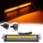 12-24V Amber Flash Strobe Beacon Dash Light Bar COB LED Emergency Warning Hazard