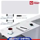 White Desk Extender Tray Foldable Keyboard Drawer Tray Table Mount Armrest Shelf