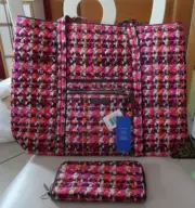 vera bradley Ionic Vera Tote and Georgia wallet in Houndstooth Tweed NWT