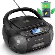 CD Cassette Player Combo Rechargeable Boombox with Bluetooth 5.1 Tape Recording