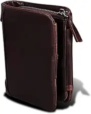 [SKUZA] Wallet,Card Bag,Blocking Men Short Wallet Card Holder Zipper Coin Pocket Male Purse Genuine Leather Wallets Money Bag for Father (Color : Brown) (Black) (Color : Coffee)