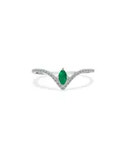 Gem Spark 14K 0.27 ct. tw. Diamond & Emerald Ring