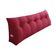 SOGA 150cm Rose Red Tatami Triangular Headboard Wedge Bed Pillow Backrest