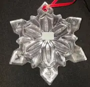 MIKASA Germany Crystal Snowflake Christmas Tree Ornament 3.5" Clear
