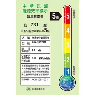 (預購)SAMPO聲寶定頻窗型冷氣110V(AW-PC122)-含基本運送安裝+舊機回收