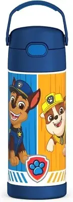 Thermos FUNtainer Stainless Steel 14oz/410mL Straw Bottle, Paw Patrol